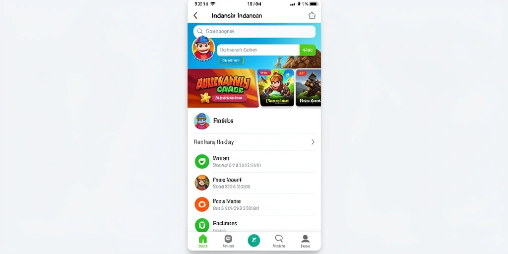 Tampilan utama aplikasi dengan desain menarik.