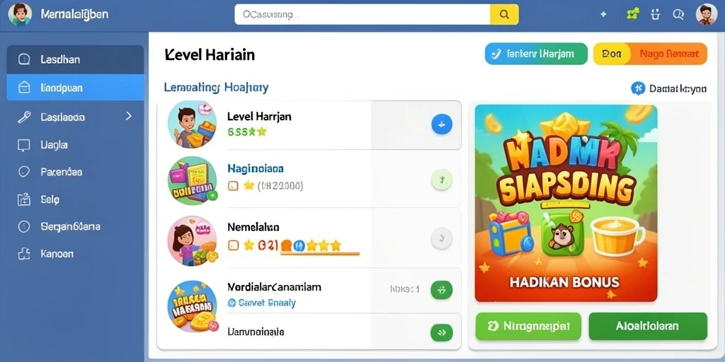 Tangkapan layar petualangan seru di level pertama.