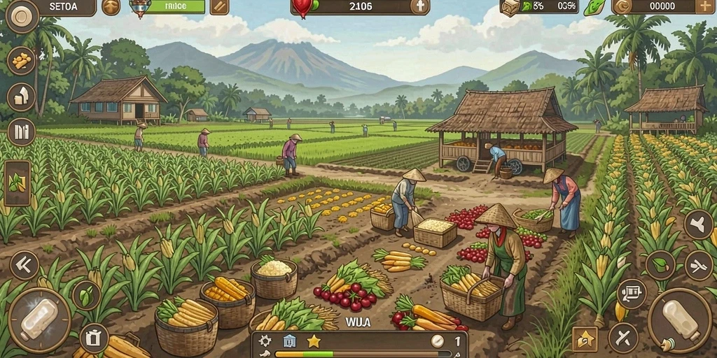 Tangkapan layar menampilkan grafik yang memukau dari game QQ1221.