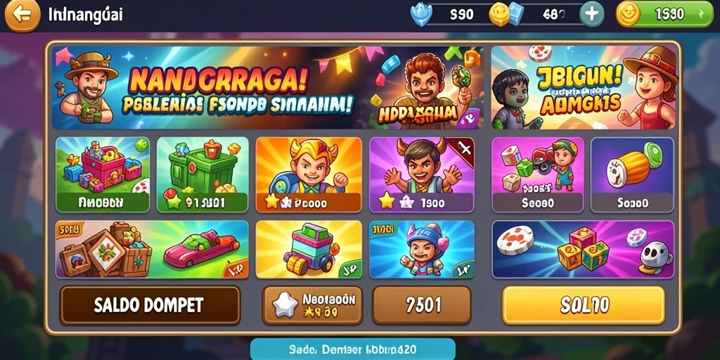 Tampilan awal yang menarik dengan karakter unik.