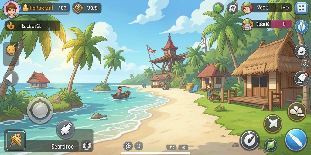 Screenshot aksi karakter dalam permainan.